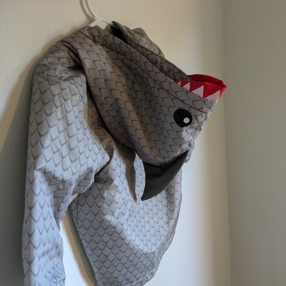 Carter's Shark Raincoat - Gray and Red